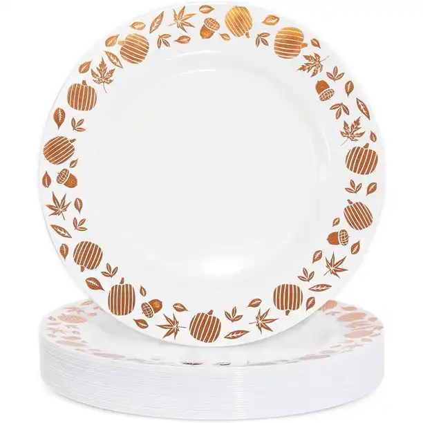 Maple Leaf and Pumpkin Plates