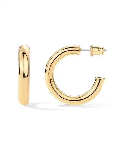 14K Yellow Gold Hoops