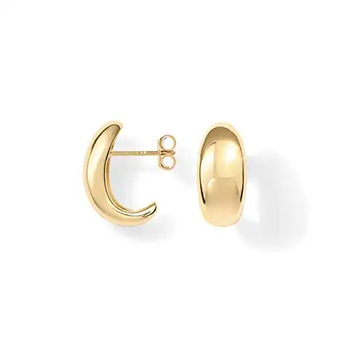 Dome Huggie Hoop Earrings