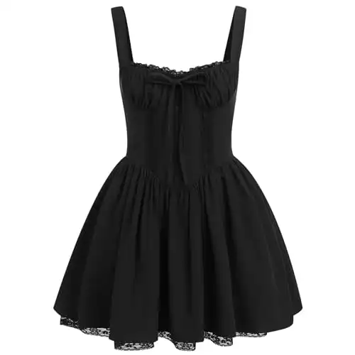 Lace Up Corset Mini Dress