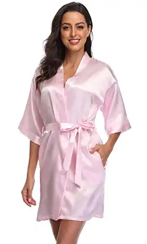 Pink Silk Robe