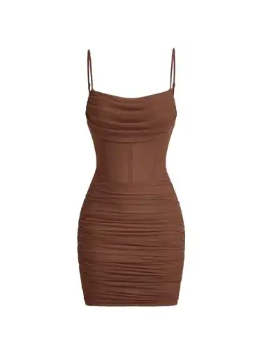 Ruched Bodycon Mini Dress