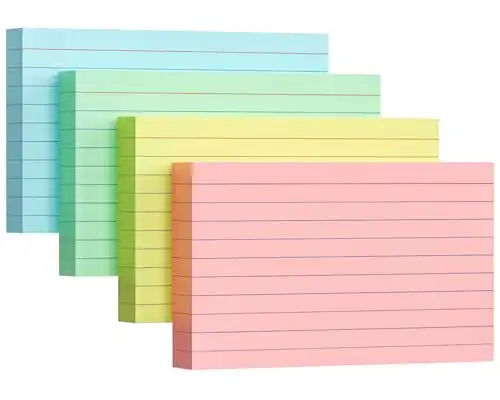 Colored Index Cards 3x5