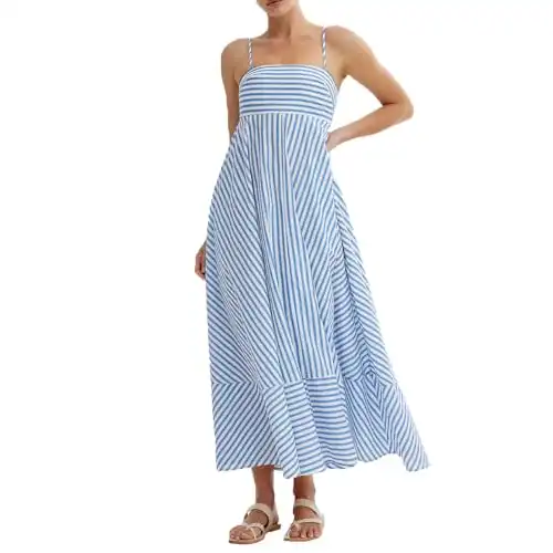 Summer Striped Maxi Dress