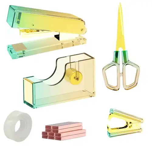 Acrylic Stapler and Tape Dispenser