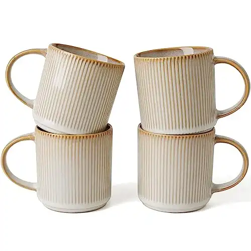 Cream Coffee Mug Set