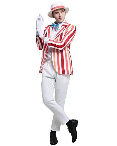 Cosplay Rainbow Striped Suit