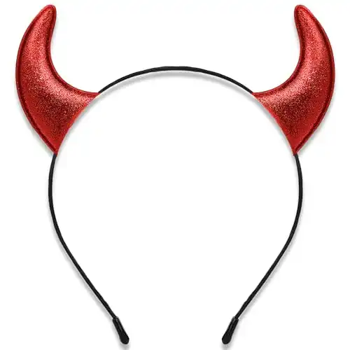 Glitter Devil Horns Headband