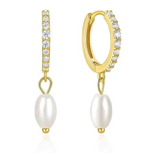 Pearl Hoop Earrings