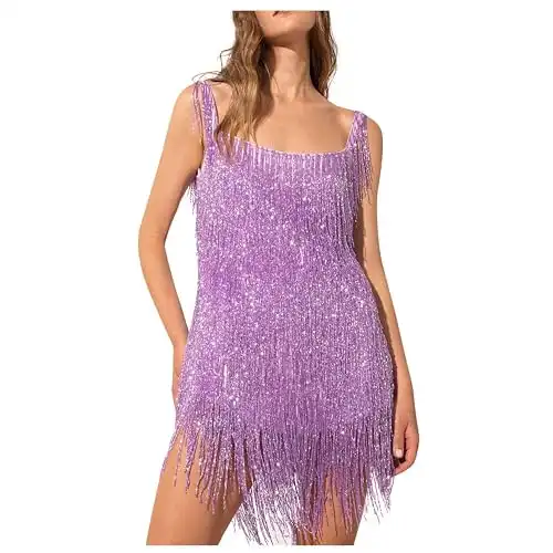 Sparkly Tassel Fringe Dress