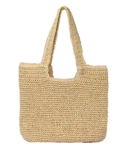 Handwoven Straw Tote Bag