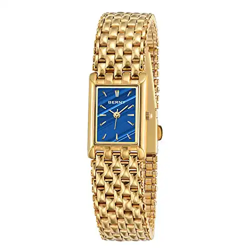 Gold Blue Watch