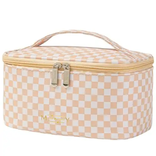 Checkered Makeup Bag