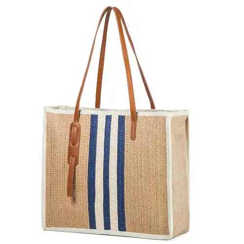 Summer Straw Tote Bag