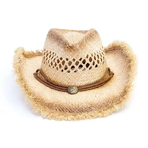 Old Stone Straw Cowboy Hat