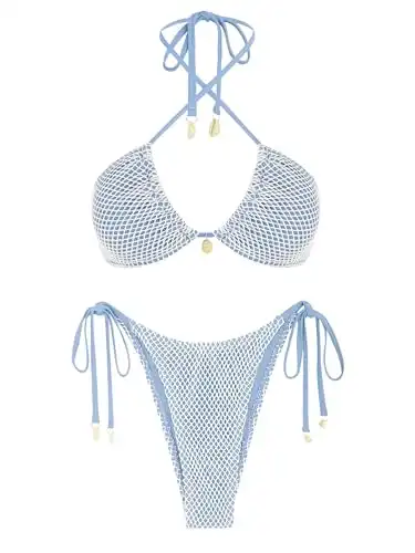 Triangle Fishnet Bikini