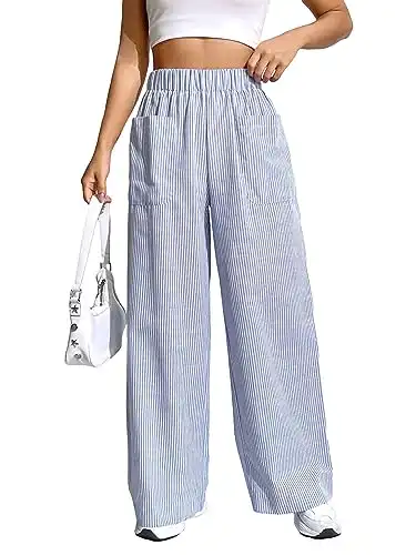 Striped Wide Leg Pants