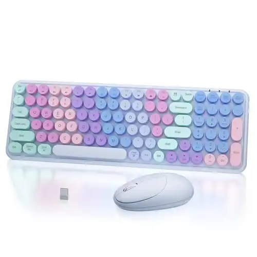 Colorful Keyboard and Mouse