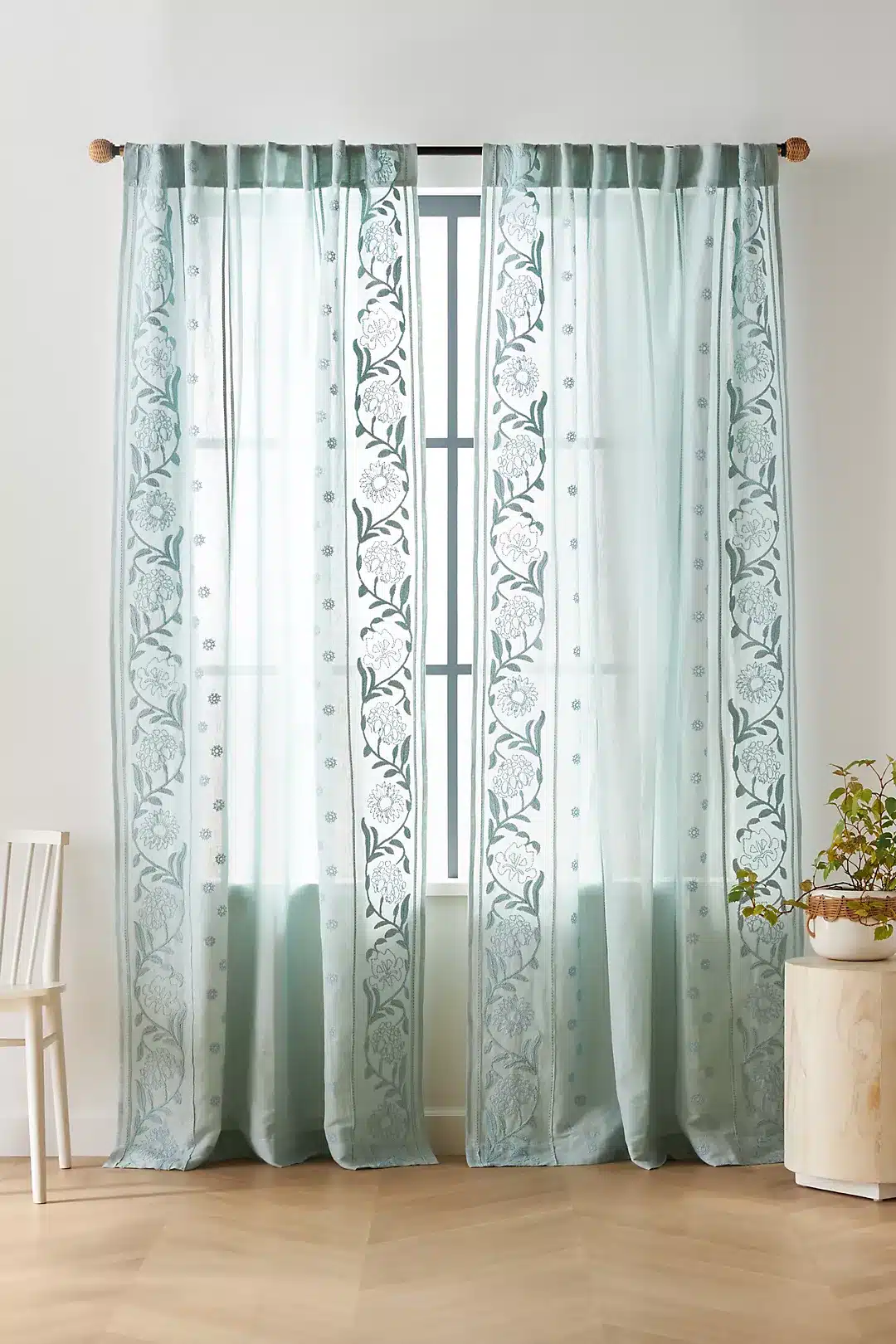 Embroidered Manette Curtain