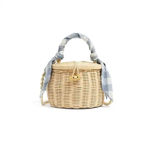 Wicker Bucket Bag