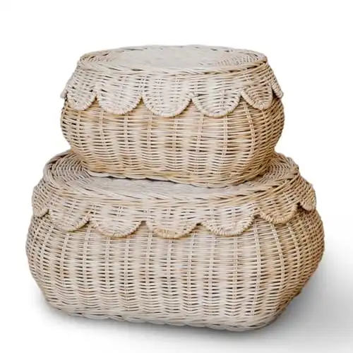 Scalloped Woven Basket