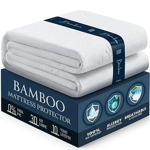BAMBOO Mattress Protector Breathable Cover