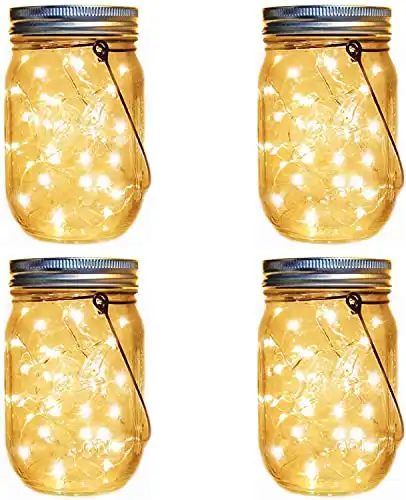 Hanging Solar Mason Jar