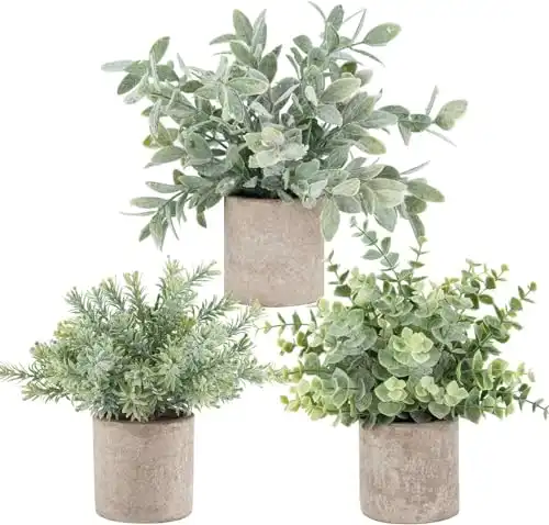 Mini Potted Artificial Eucalyptus Plant