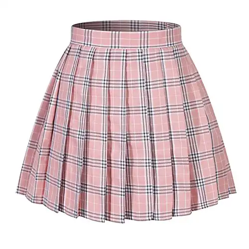 Short Plaid Pleated Skirt