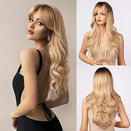 Blonde Wig with Bangs