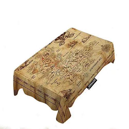 Treasure Map Table Cloth