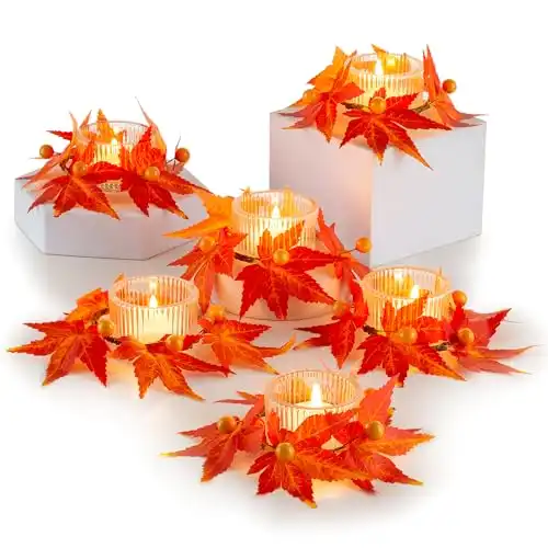 Maple Leaves and Berries Tealight