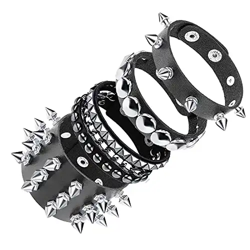 Leather Spike Bracelet