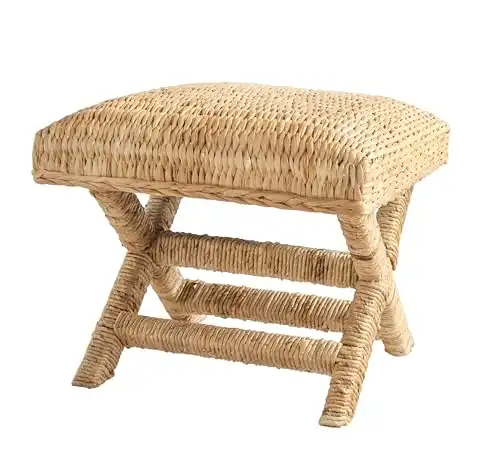 Woven Water Hyacinth Stool