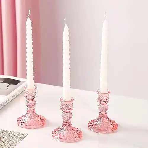 Glass Candlestick Holder