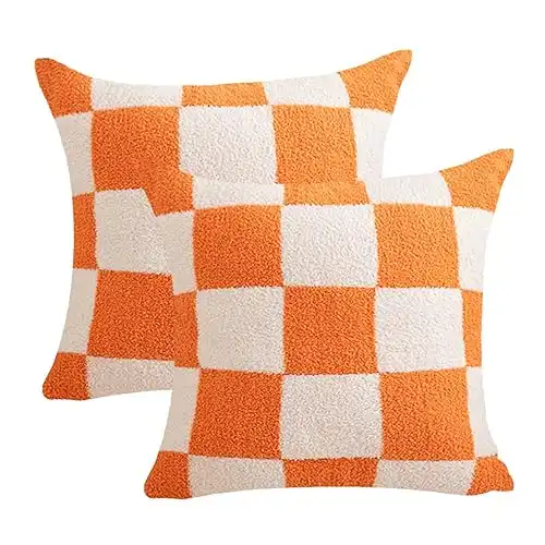 Checkerboard Throw Pillow Cover