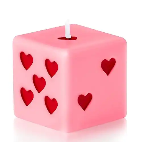 Heart Dice Candle