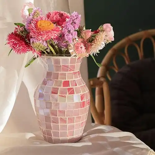 Mosaic Glass Vase