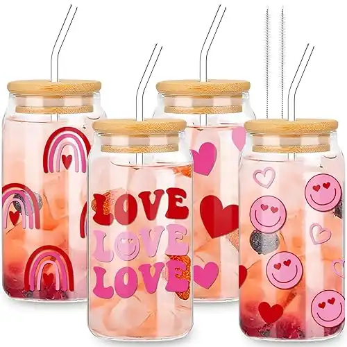 Valentine's Day Drinking Glasses