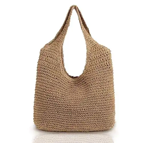 Hand-woven Straw Shoulder Bag