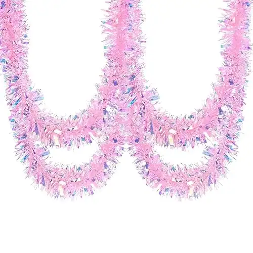 Pink Tinsel Garland