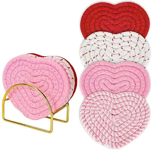 Braided Heart Coasters