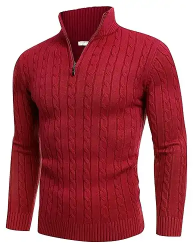 Men's Knitted Polo Sweater