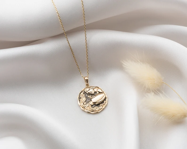 Aquarius Coin Pendant