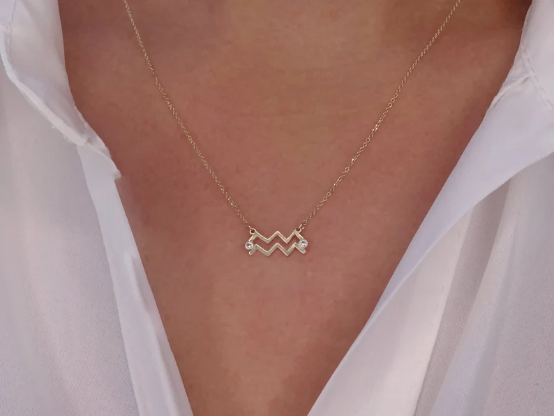 Aquarius Diamond Necklace