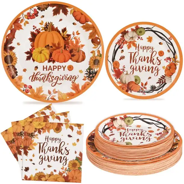 Fall Paper Plates and Napkins