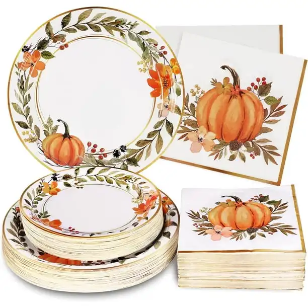 Pumpkin Paper Plates