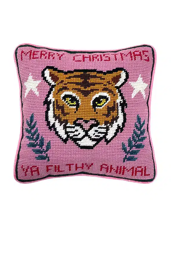 Animal Needlepoint Pillow