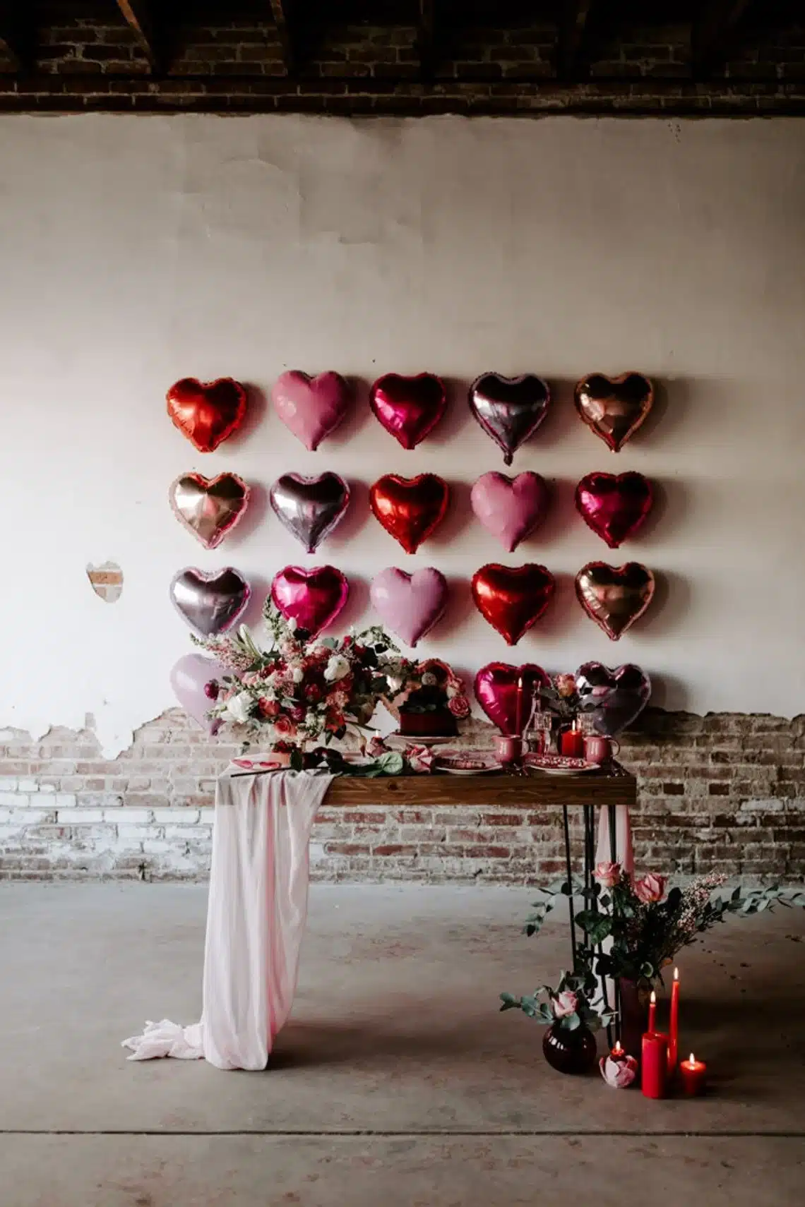 Balloon Hearts Backdrop