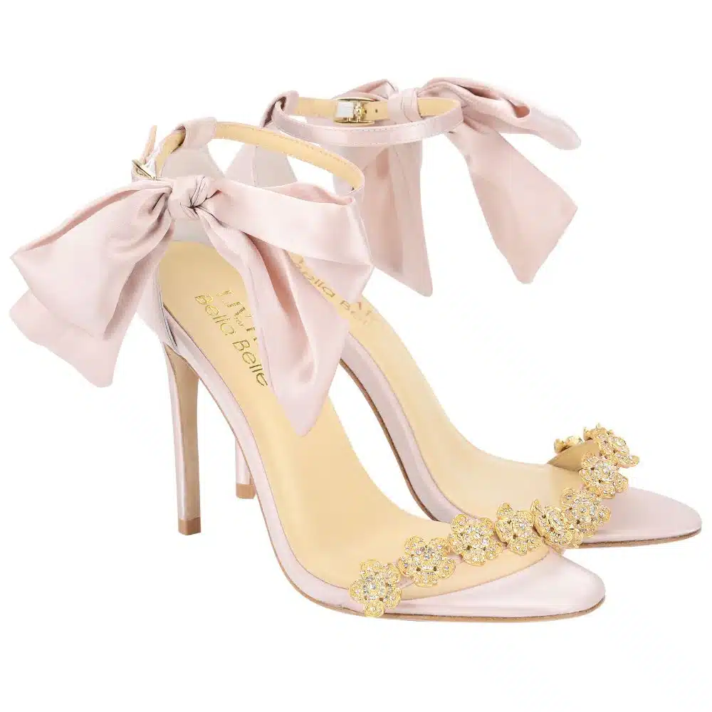 MARIEE Pink Bow Heels